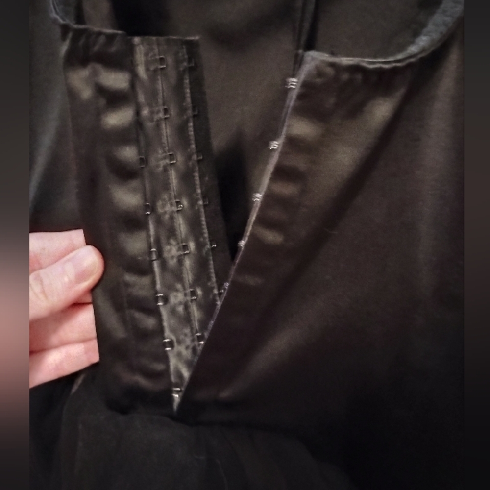 Black Ruffled Mini Dress - Picture 6 of 7